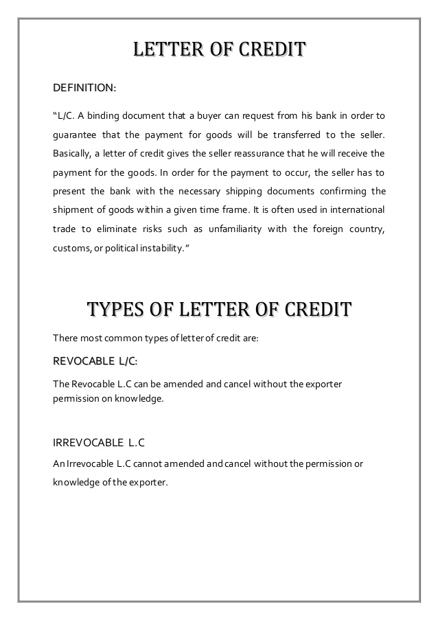 what-is-letter-of-credit